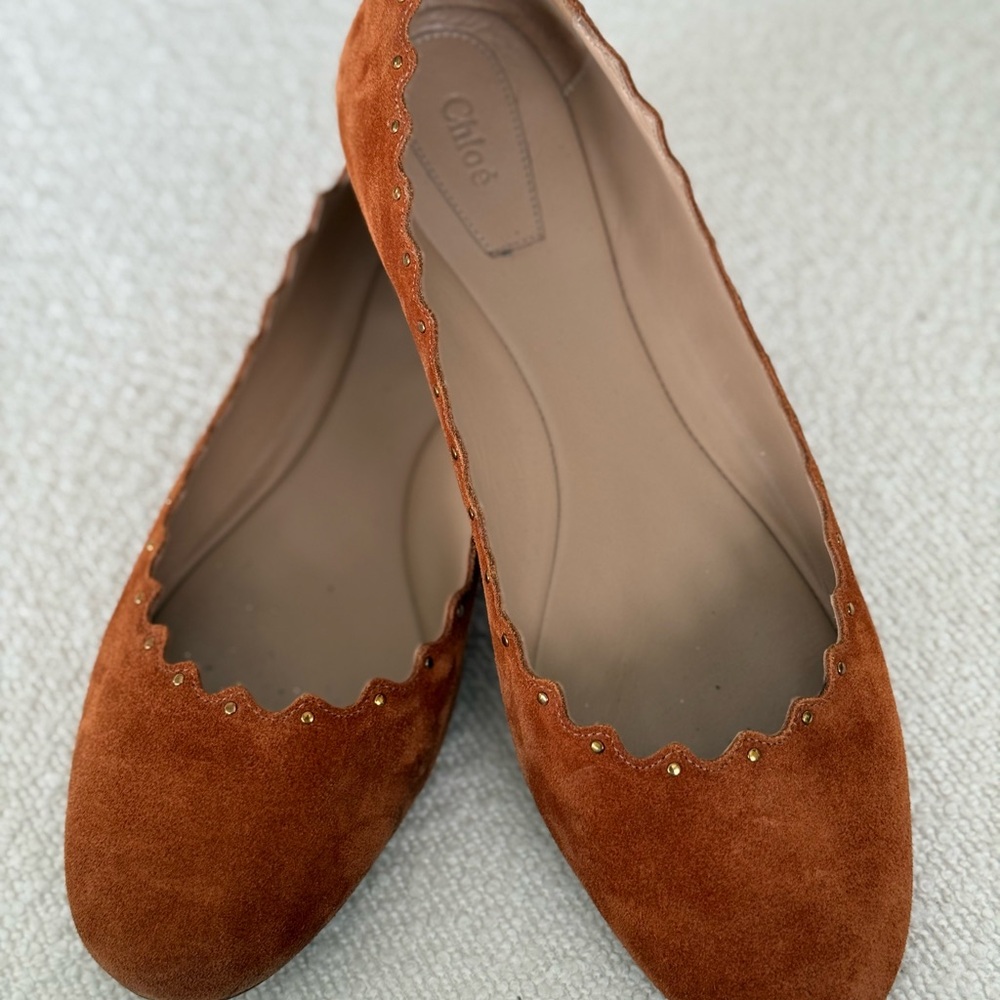 Chloé Suede Lauren Flats